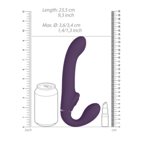 Ai - Dual Vibrerende  Air Wave Tickler Strapless Strapon