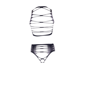 Helike XLV - Twee Delige met Open Cups, Crop Top en Pantie - One Size