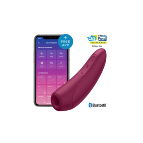 Curvy 1Plus - Air Pulse Stimulator en Vibratie - Roze Rood