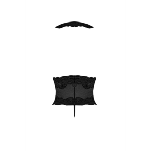 Deep Look Halter Teddy - S/M - Zwart