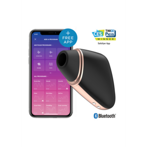 Love Triangle - Luchtpulserende Stimulator en Vibratie - Zwart