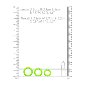Cockring Set - Glow in the Dark - 3 Stuks