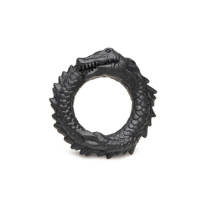 Zwarte Caiman - Silicone Cockring - Zwart