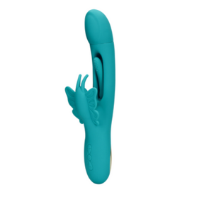 Flapper G-Spot Vlinder Vibrator - Pauwblauw