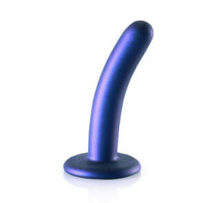 Zachte Siliconen G-Spot Dildo - 5'' / 12 cm - Metallic Blauw