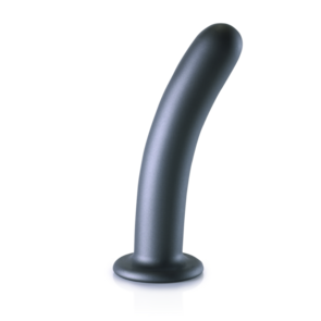 Zachte Siliconen G-Spot Dildo - 7'' / 17 cm - Gunmetal