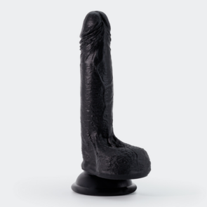 Inviktus - Vloeibare Siliconen Dildo - 7 / 19 cm - Zwart