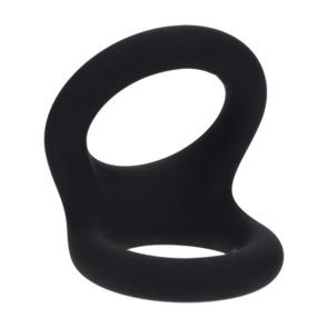 Double O Silicone Cockring - M - Zwart