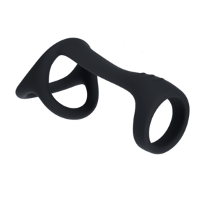 Tri O Siliconen Schacht Cock- en Ballenring - Zwart