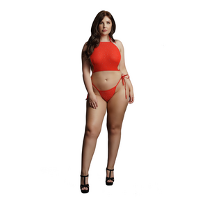 Feestelijke Strass Top en String - Plus Size