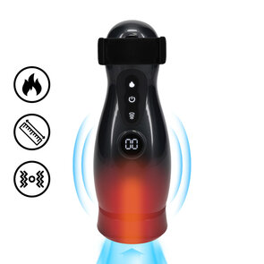 Virtuo - Zuig- en Vibratie Masturbator Pomp met Telefoonbevestiging - Gun Metal