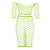 Langermige Crop Top en Lange Rok - Plus Size - Neon Groen