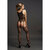 Kanten Suspender Bodystocking met Ronde Hals - One Size