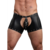 Poseidon - Shorts met Open Kruis en Achterkant met Afneembare String - L/XL - Zwart