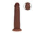 Dual Density Silicone Realistische Glijdende Huid Dildo - 7 / 18,5 cm - Bruin