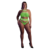 Body met Griekse Halslijn - Plus Size - Neon Groen
