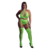 Twee-delige set met crop top en kousen - Plus Size - Neon Groen