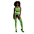 Twee-delige set met crop top en panty - One size - Neon groen