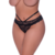 Peek-a-Boo Cheeky Panty - 2X - Zwart
