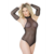 Fetish Visnet Teddy met Handschoenen - Plus Size