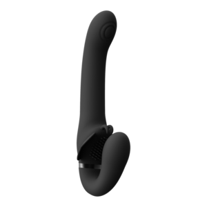 Satu - Pulse-Wave en Vibrerende Strapless Strapon - Zwart