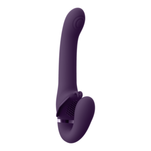 Satu - Pulse-Wave en Vibrerende Strapless Strapon - Paars
