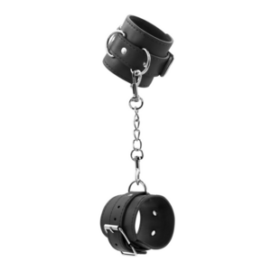 Bondage Love - Esposas de Cuero - Negro