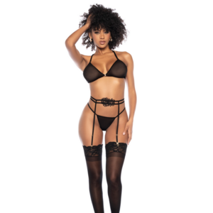Drie-delige set - L/XL - Zwart