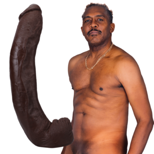 Dredd - Realistische ULTRASKYN Dildo - 13,5 / 34 cm - Chocolade