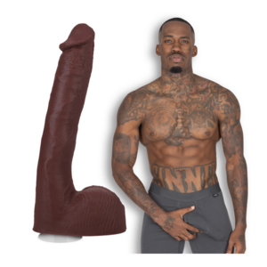 Druk - Realistische ULTRASKYN Dildo - 10 / 25 cm - Chocolade