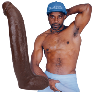 Brickzilla - Realistische ULTRASKYN Dildo - 13 / 33 cm - Chocolade