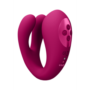 Yoko - Triple Action Vibrator Dual Prongs met Clitorale Pulsatiegolf
