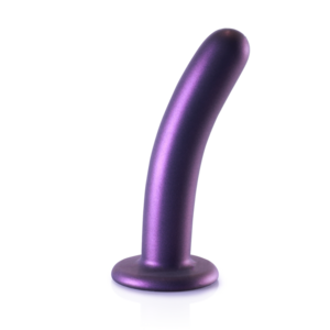 Zachte Silicone G-Spot Dildo - 6'' / 14,5 cm - Metallic Paars