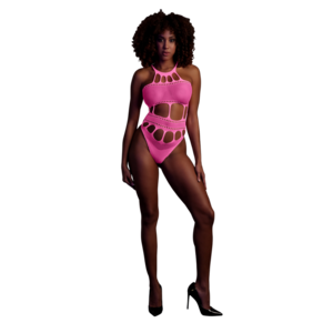 Body met Griekse Halslijn - One Size - Neon Roze