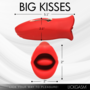 Kiss and Tell - Silicone Kissing and Vibrating Clitoral Stimulator - Red