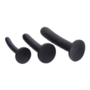 Strap-on Siliconen 3-delige set - Zwart