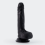 Inviktus - Dildo de Silicona Líquida - 7 / 19 cm - Negro