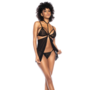 Twee-in-één Babydoll en Teddy - L/XL - Zwart