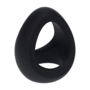 Zachte Tri O Siliconen Cockring - Zwart