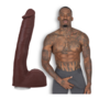Druk - Realistische ULTRASKYN Dildo - 10 / 25 cm - Chocolade