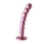 Beaded Silicone G-Spot Dildo - 6.5'' / 16,5 cm - Rosé Goud