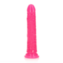 Slanke Realistische Dildo met Zuignap - Glow in the Dark - 8'' / 20 cm