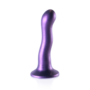 Ultra Soft Silicone Curvy G-Spot Dildo - 7'' / 17 cm - Metallic Purple