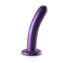 Zachte Silicone G-Spot Dildo - 6'' / 14,5 cm - Metallic Paars