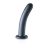 Zachte Siliconen G-Spot Dildo - 7'' / 17 cm - Gunmetal