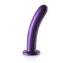 Zachte Siliconen G-Spot Dildo - 7'' / 17 cm - Metallic Paars