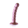 Beaded Silicone G-Spot Dildo - 5'' / 13 cm - Roségoud