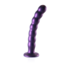 Gekralde Silicone G-Spot Dildo - 8'' / 20,5 cm - Metallic Paars