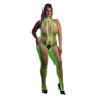 Bodystocking met Halterneck - Plus Size - Neon Groen