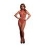 Visnet en kant bodystocking - Eén maat